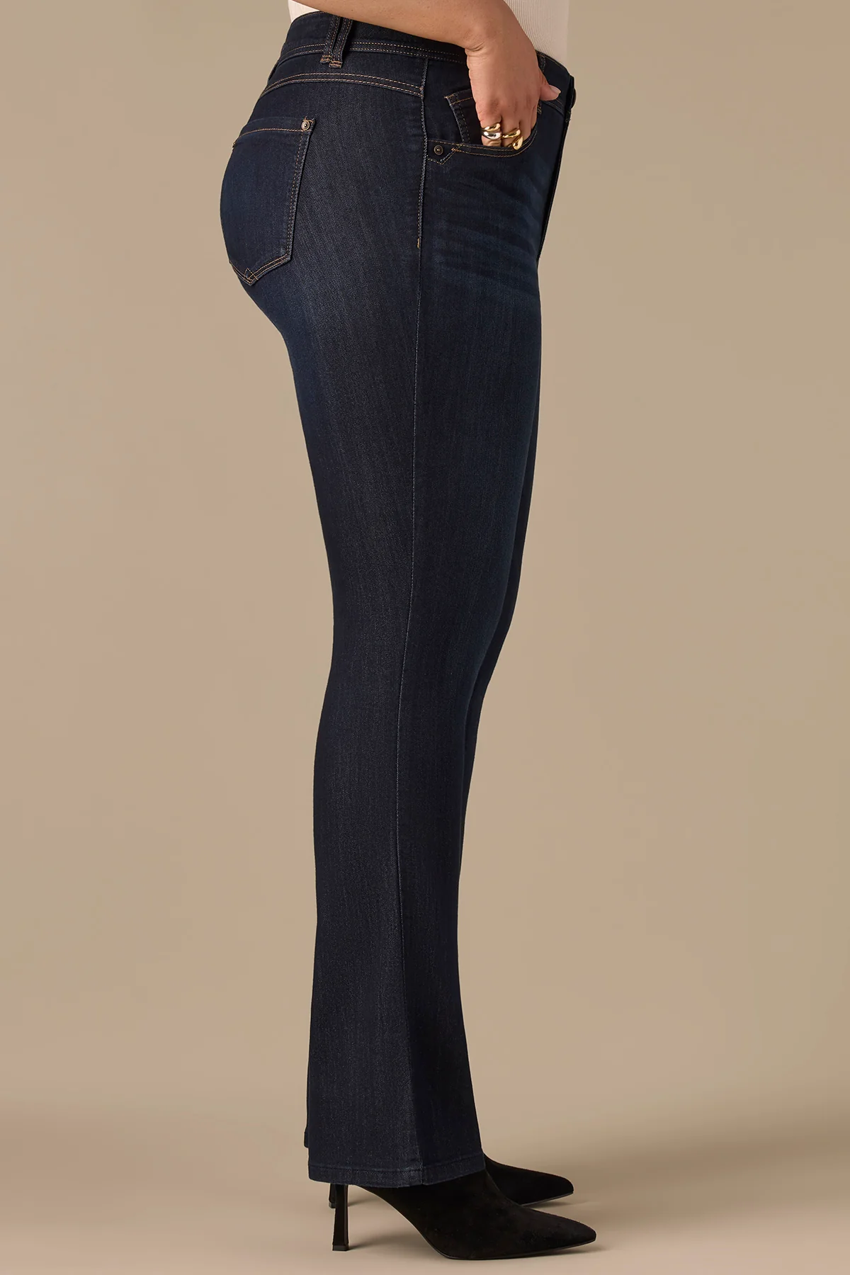 Brittany Mid-Rise Baby Boot Plus Size Jeans - Image 3