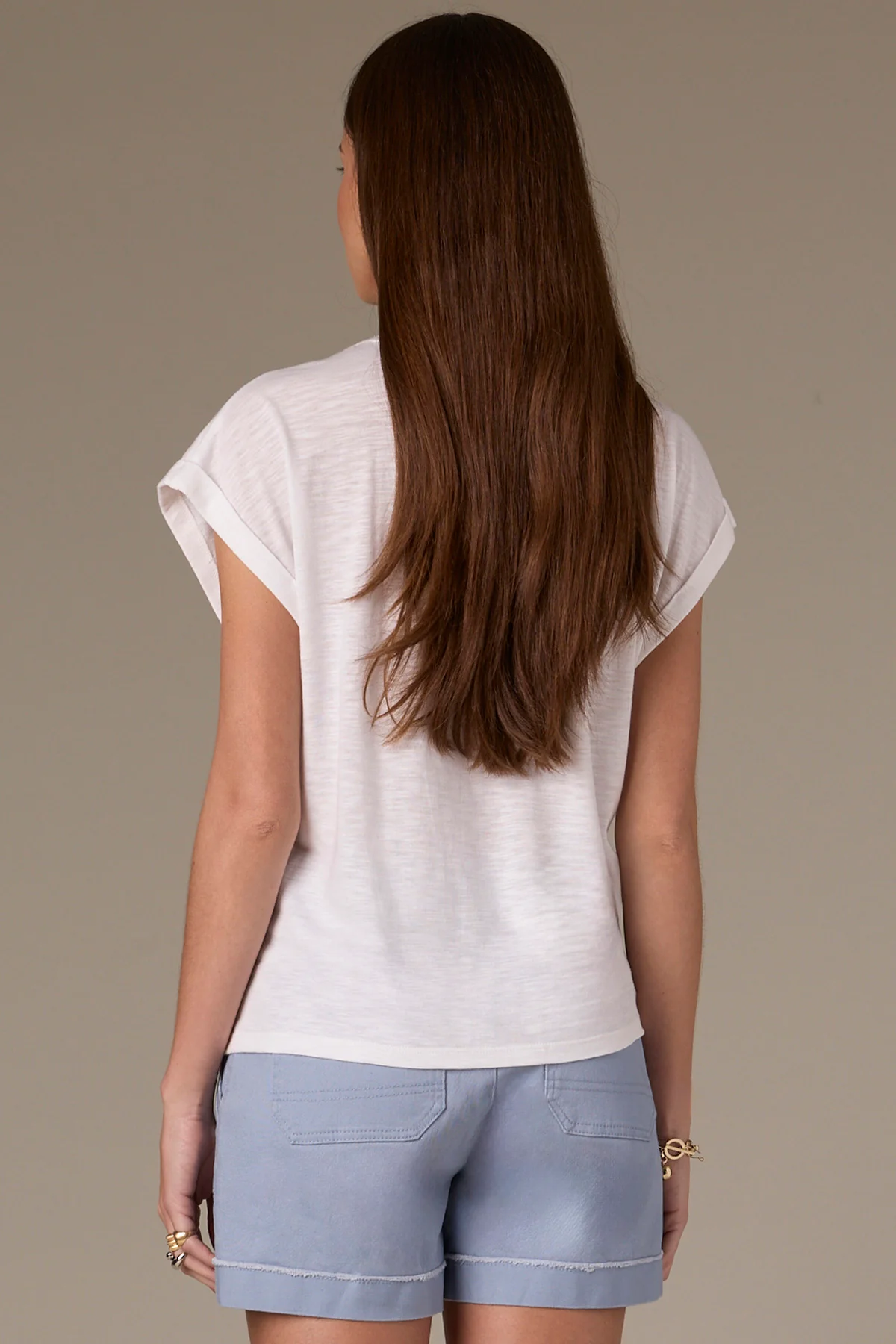 Cap Sleeve Scoop Neck Knit Top with Die Cut Embroidery - Image 10