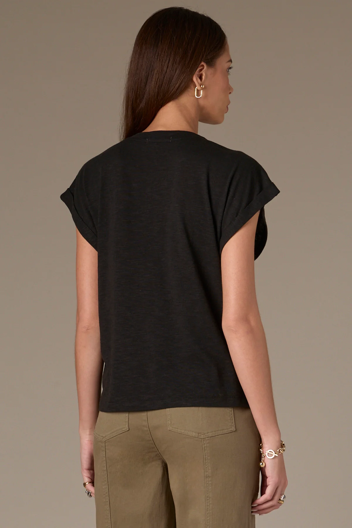 Cap Sleeve Scoop Neck Knit Top with Die Cut Embroidery - Image 4