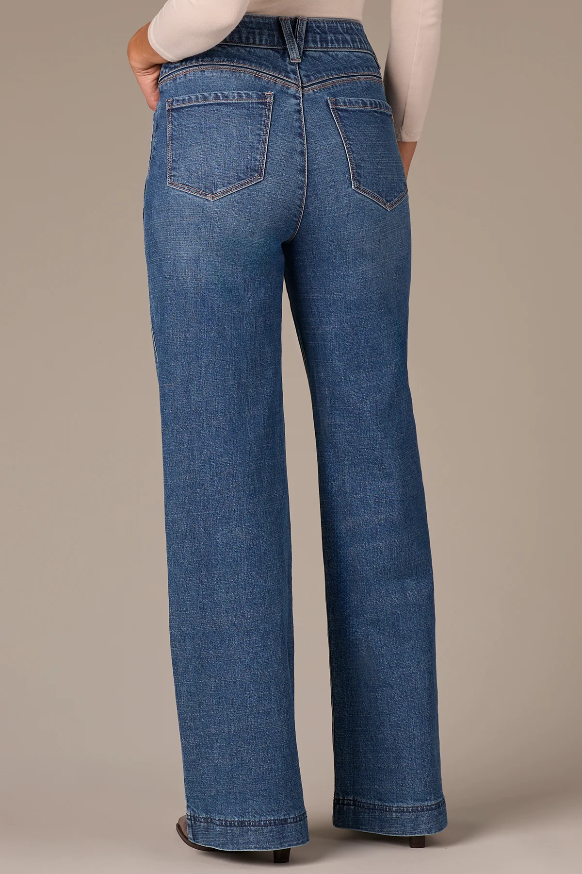 Gracie Skyrise Wide Leg Jeans with Double Side Seams - Image 3