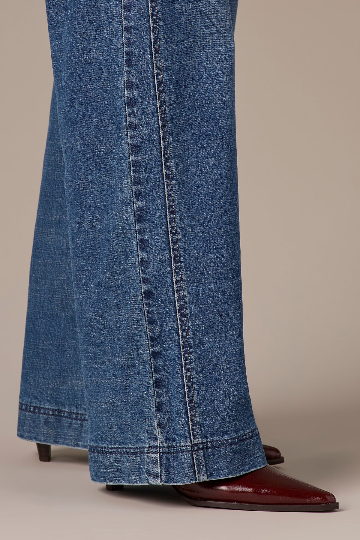 Gracie Skyrise Wide Leg Jeans with Double Side Seams - Image 4