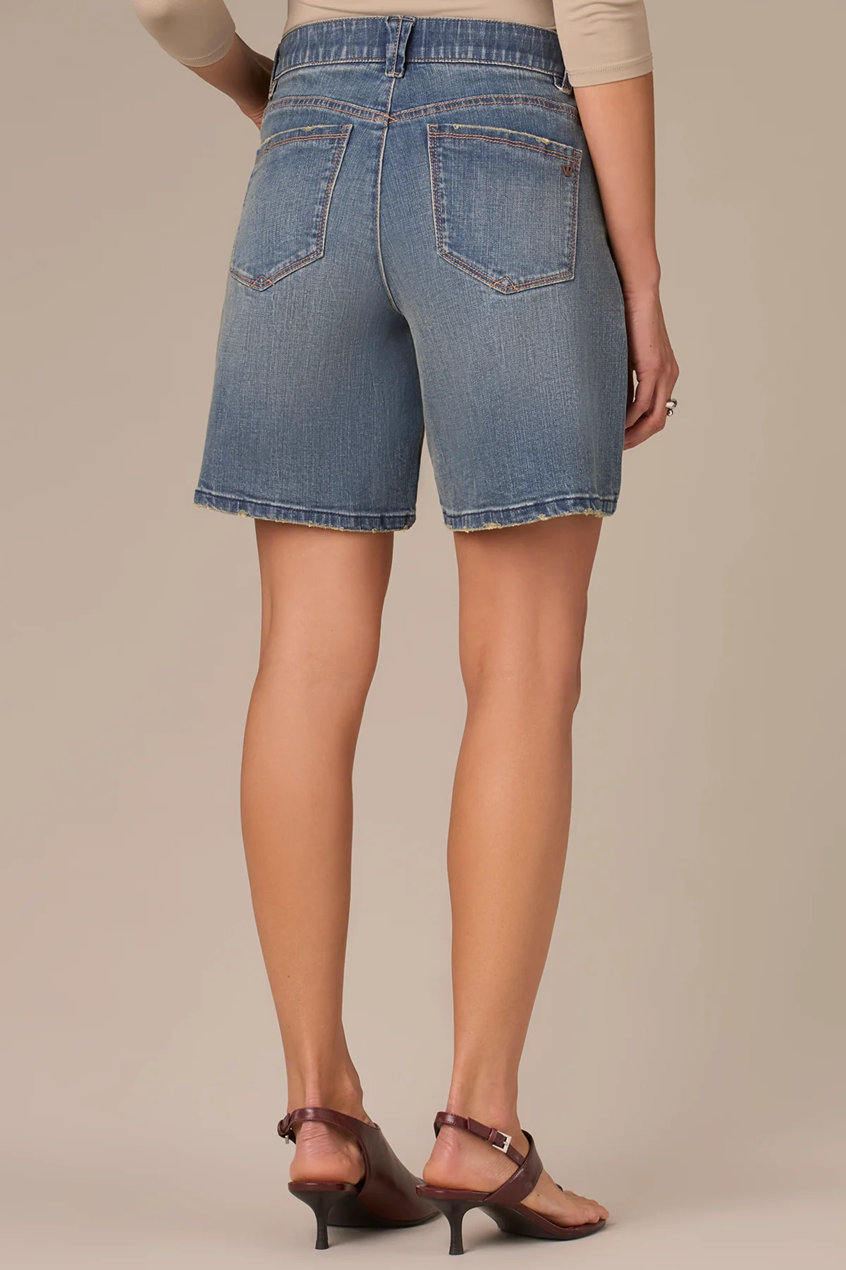 High Rise Artisanal Relaxed Shorts - Image 4