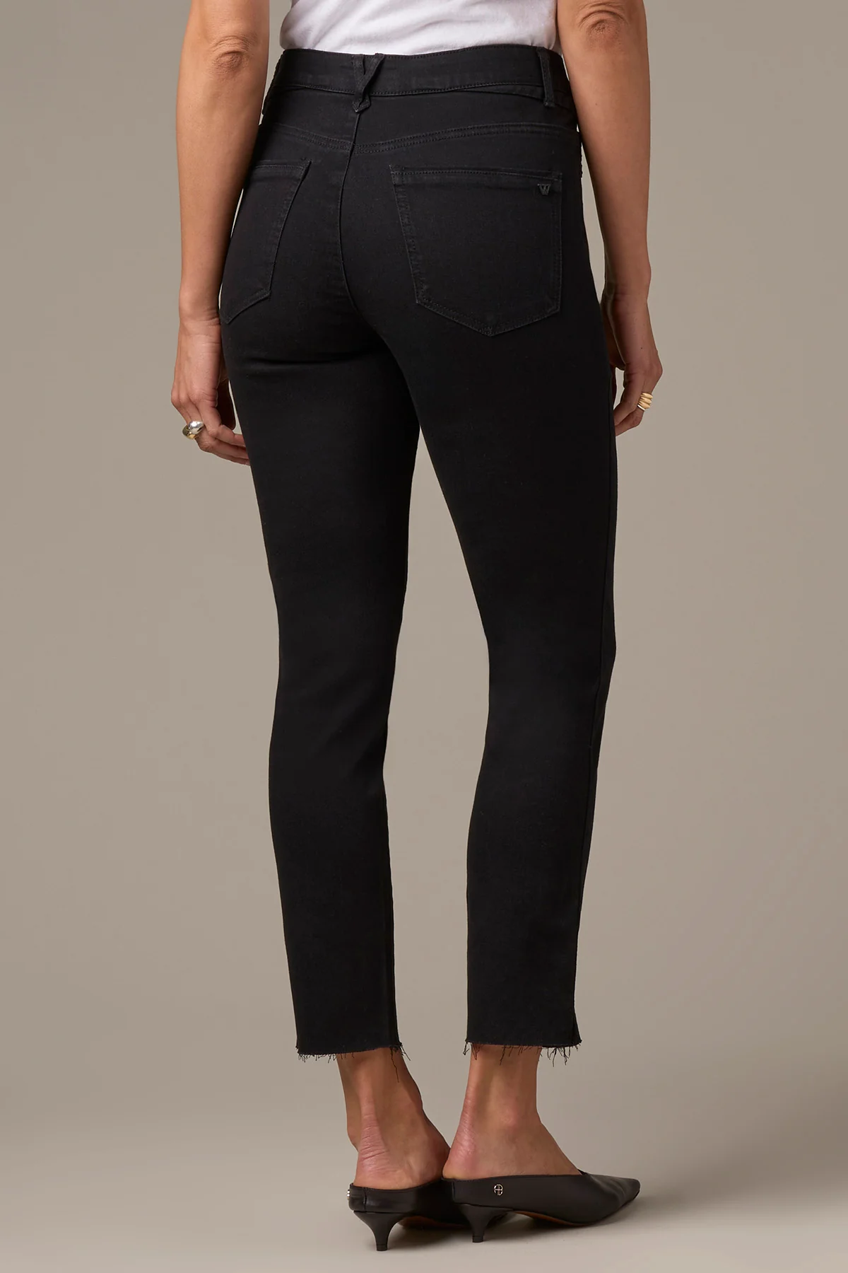 Logan High Rise Vintage Skinny Jeans in Black - Image 4