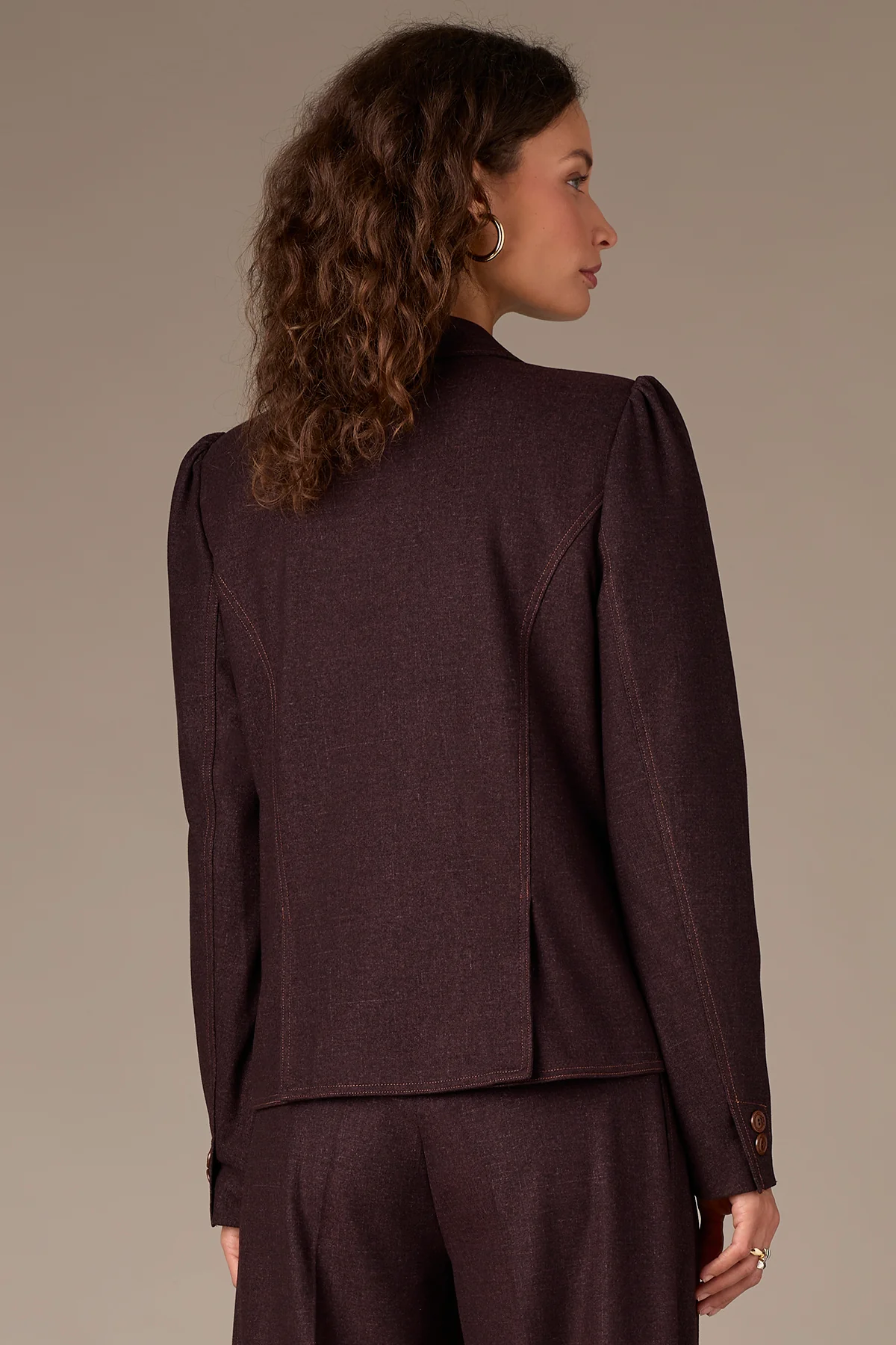 Long Sleeve Single Button Blazer - Image 3