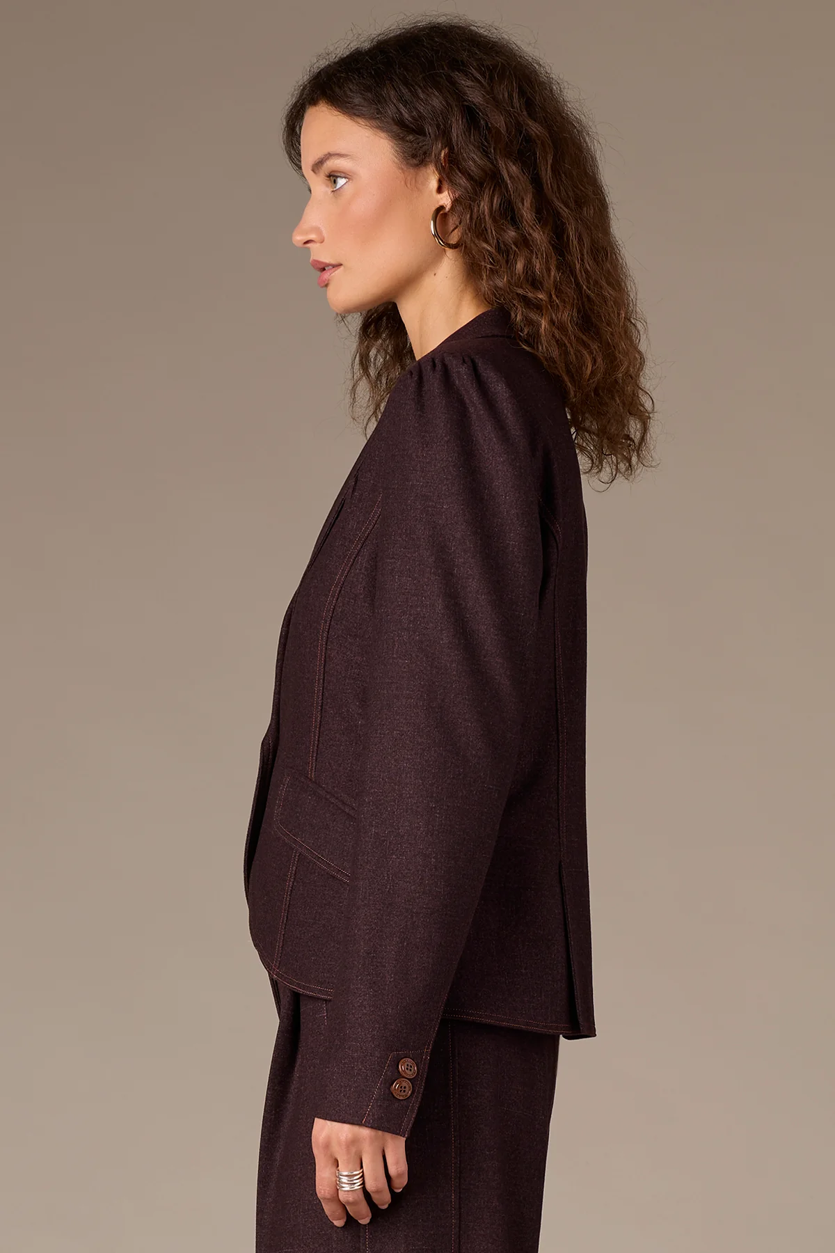 Long Sleeve Single Button Blazer - Image 4