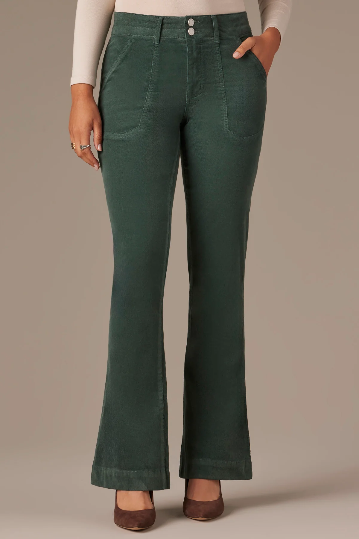 Madison High Rise Utility Bootcut Pants - Image 10