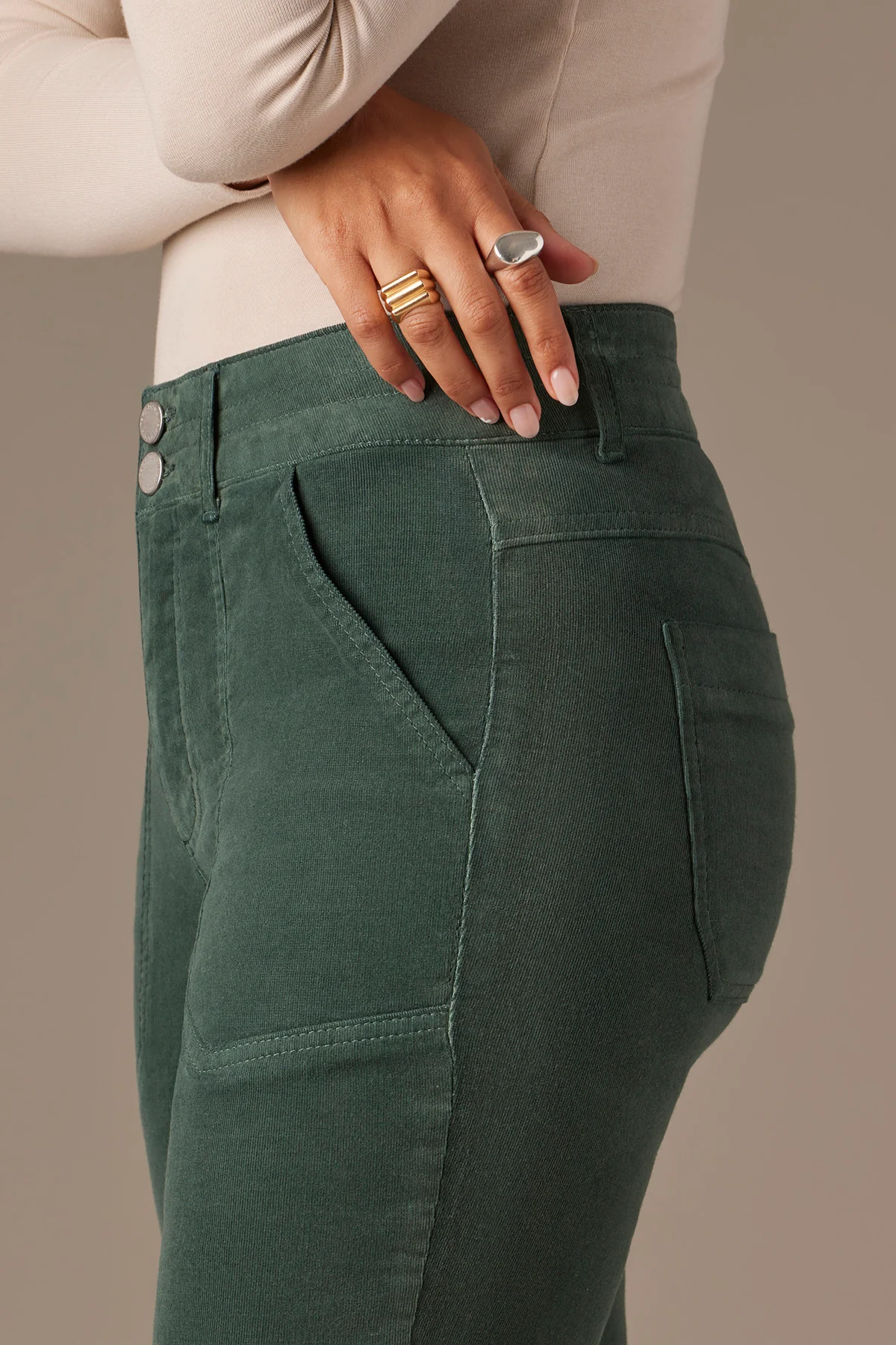 Madison High Rise Utility Bootcut Pants - Image 13