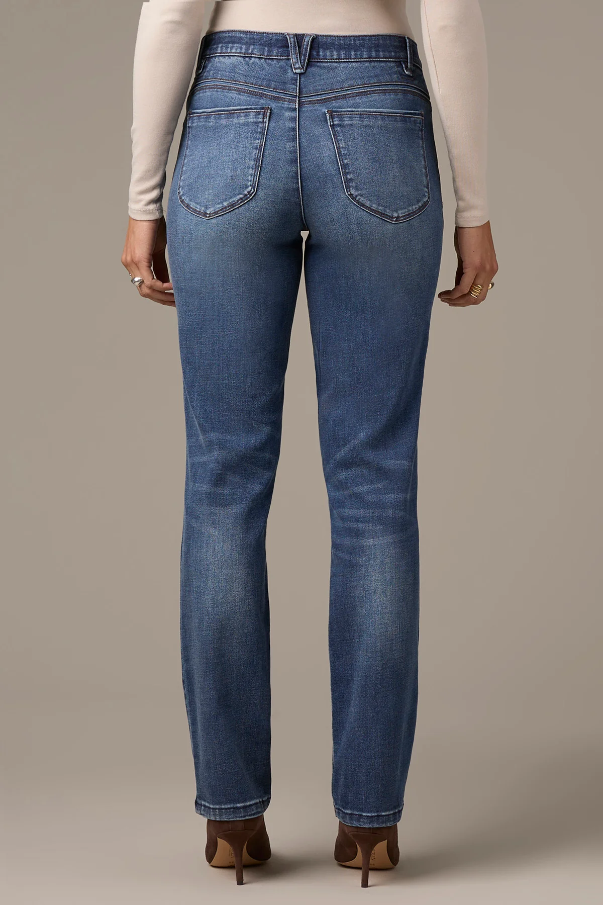 Sawyer Mid-Rise Straight Leg Jeans in Indigo Artisanal Wash - Image 4