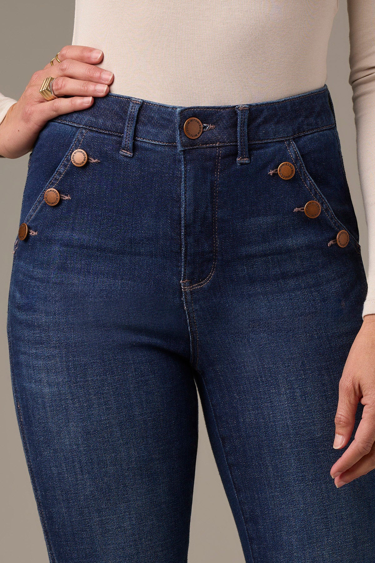Skyrise Long Flare Jeans - Image 6