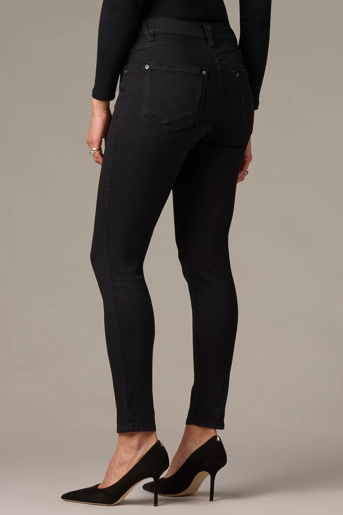 Sophie High Rise Ankle Skinny Jeans in Black - Image 4