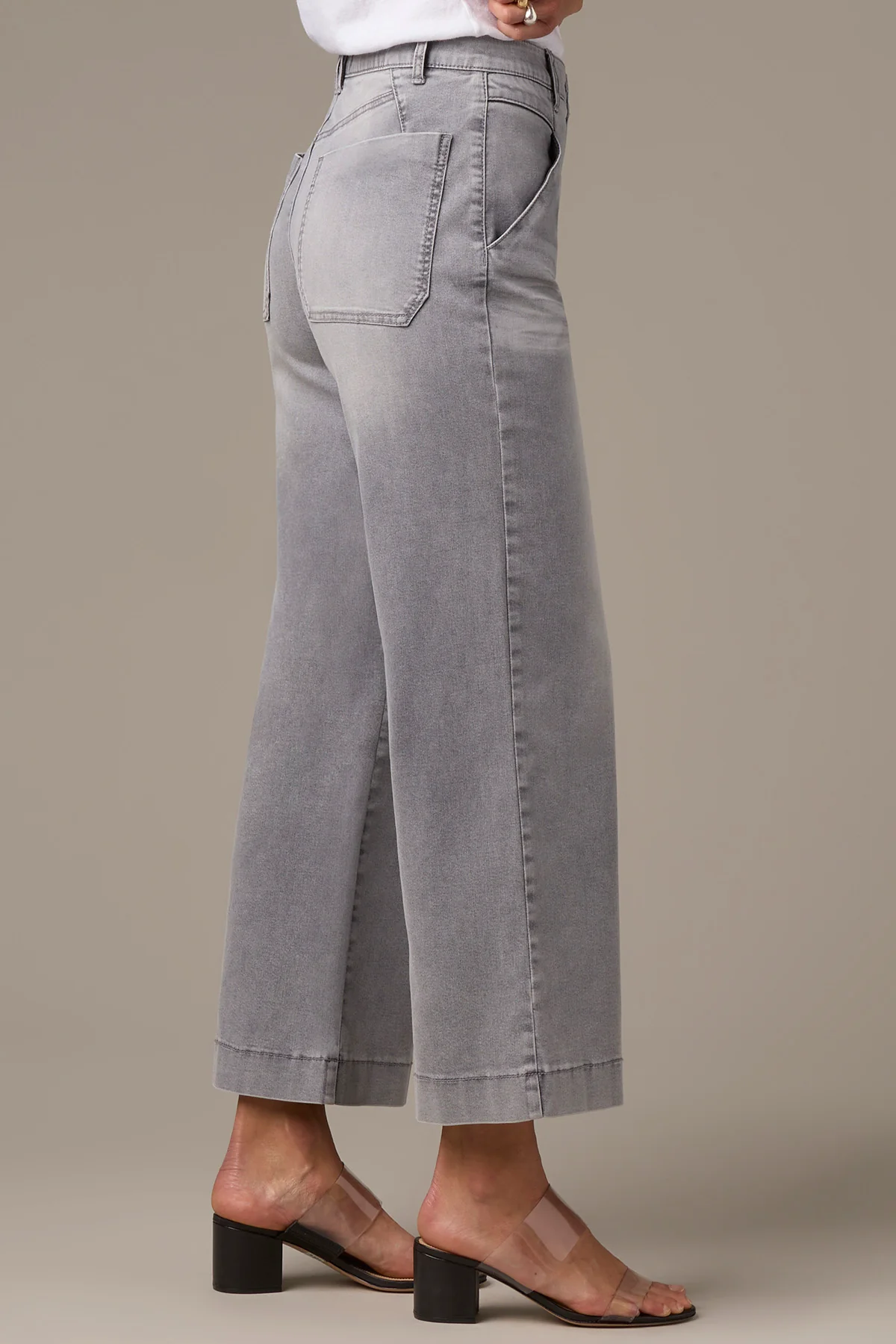 Wyatt Skyrise Wide Leg Jeans in Grey - Image 3