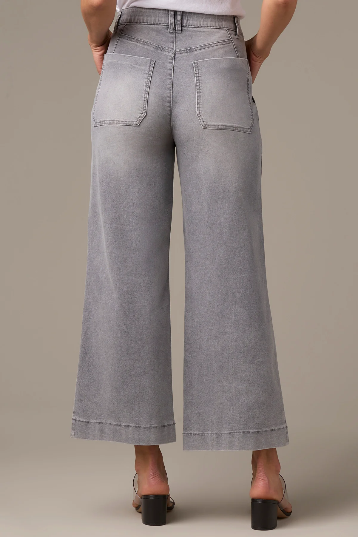 Wyatt Skyrise Wide Leg Jeans in Grey - Image 4